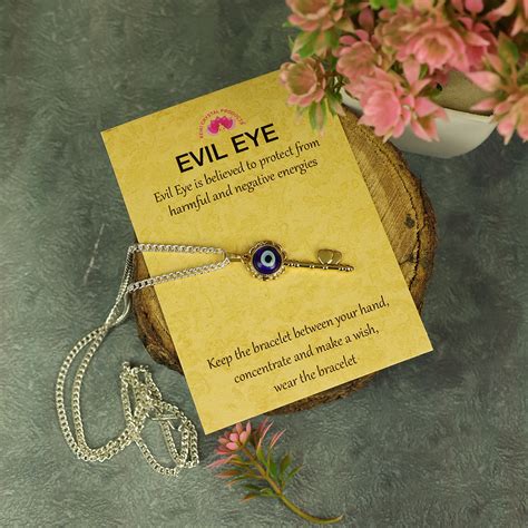 Blue Turkish Evil Eye Key Shape Pendant – Reiki Crystal Products LLP