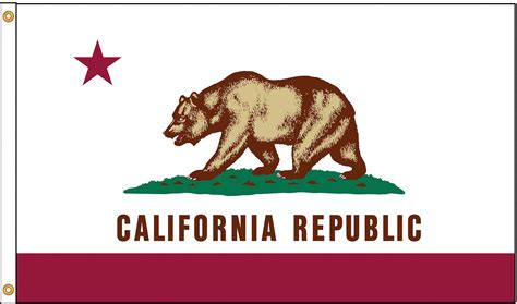 Nylon, Indoor/Outdoor, California State Flag - 5JFF5|140470 - Grainger