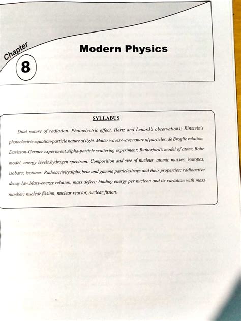 Phy chap 8 - Modern physics - Science - Studocu
