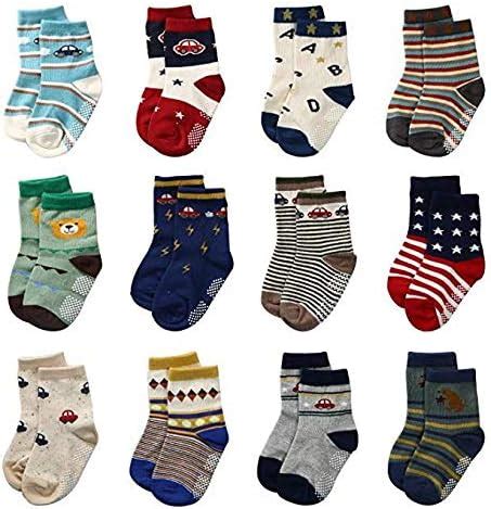 Cuteably™ Baby boy Cotton Socks Anti Skid Socks boy Booties Multi Color ...