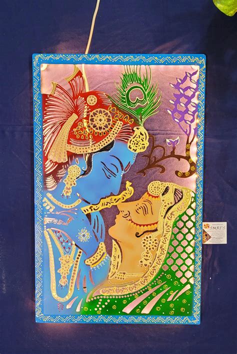 Radha Krishna Wall decor Panel LED Wall Decor interior decorations made ...