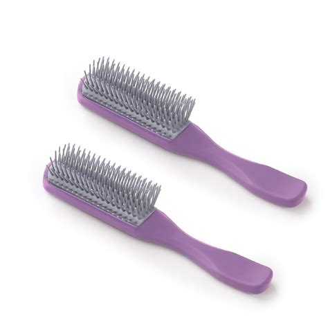 Buy UMAI Flat Hair Brush with Strong & Flexible Bristles | 9-Row Curl ...