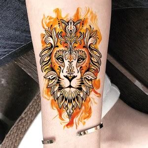 fashionoid Fantasy Modern Art Lion Waterproof Temporary Tattoo - Price ...