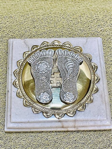 Handcrafted Silver Filigree Vishnu Charan – Aesthetiic India