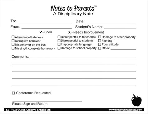 Buy 4.25” x 5.5” Disciplinary - Notes to Parents, 50 Two-Part Carbon ...