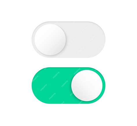 Premium Vector | On and Off Toggle Switch. Slider buttons to turn on ...