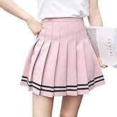 Buy CARACOLA Girl High Waist Pleated Skirt Short Skater Tennis Skirt ...