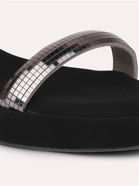 Shop Now Women Pewter Embellished Wedge Heel