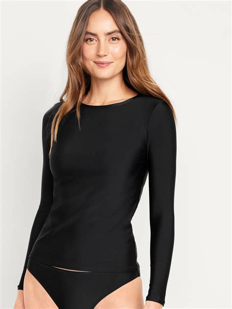 Women's Long Sleeve Swim Tops | Old Navy