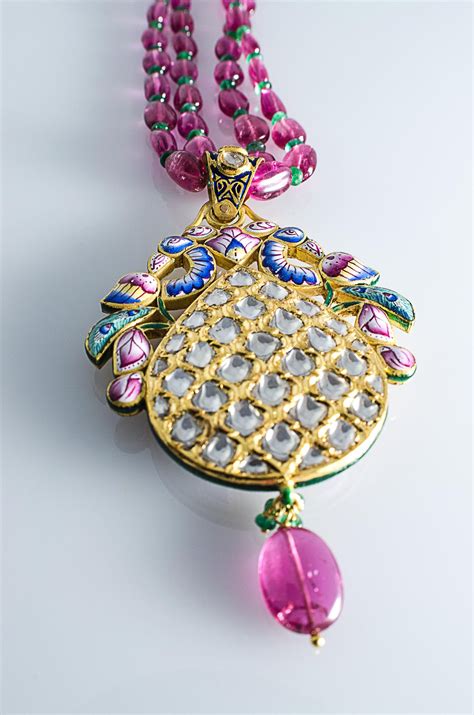 Buy Art Nouveau Kundan Meena Polki Jewelry Online in India – Jewelove™