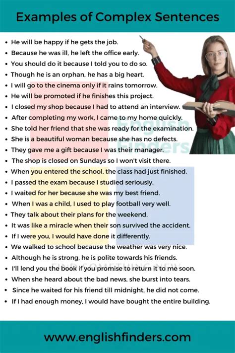 Examples of Complex Sentences 的图像结果