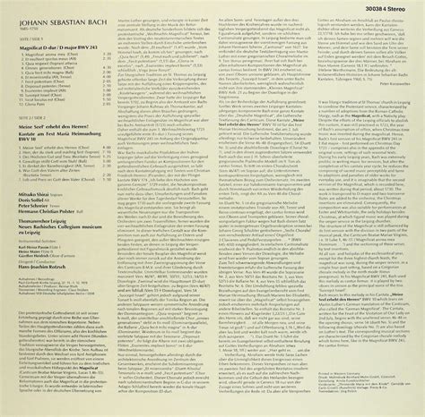 Hans-Joachim Rotzsch. Neues Bachisches Collegium musicum zu Leipzig ...