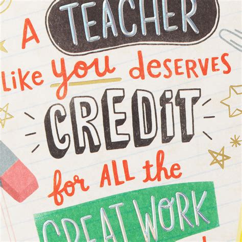 You Deserve Extra Credit Thank-You Card for Teacher - Greeting Cards ...