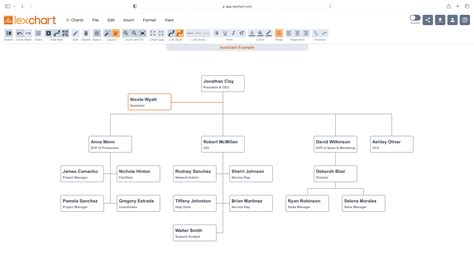 Add an Assistant to an Org Chart
