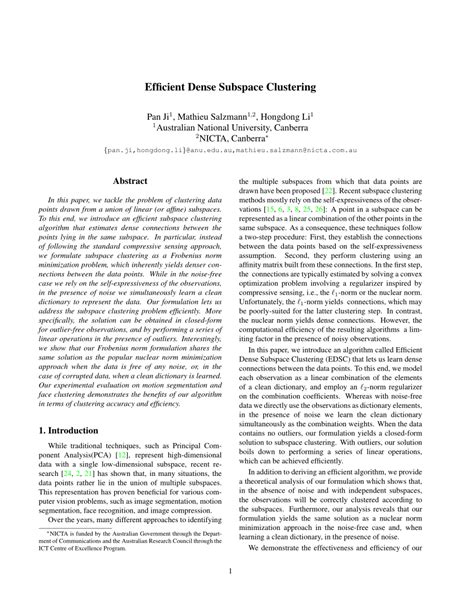 Image result for Subspace Clustering