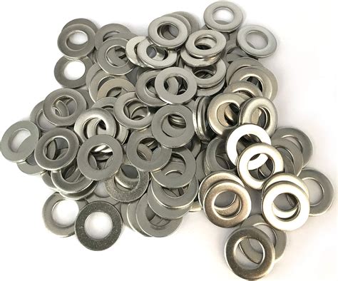 M10 Flat Washer, 304 Stainless Steel, 10mm ID, 20mm OD, 2mm Thickness ...