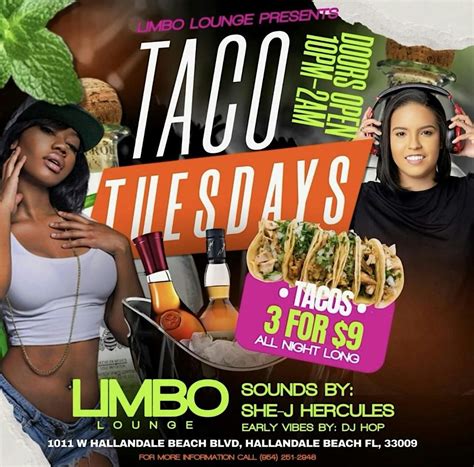 TACO TUESDAYS, Limbo Hookah Lounge, West Hallandale Beach Boulevard ...