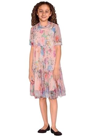 Buy Allen Solly Girl's Cotton Modern Knee-Length Dress (AGDRORGFM24776 ...