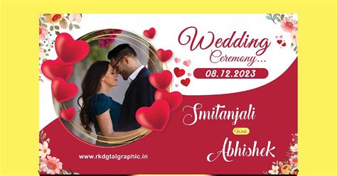 Best Design of Wedding Flex Banner PSD Photoshop Template for Download ...