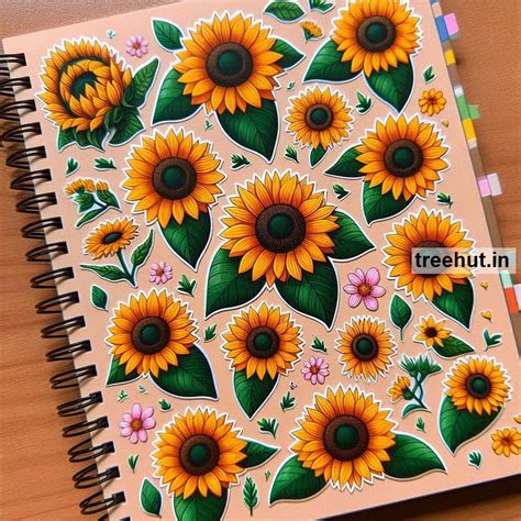 Printable Sunflower Stickers and 17 Craft Activities for Kids, Adults ...