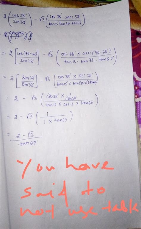 Solve without using trigonometric table , Evaluate the following ...