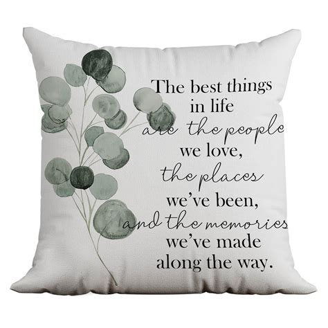 Amazon.com: Family Quotes Pillow Covers 18x18, The Best Things in Life ...