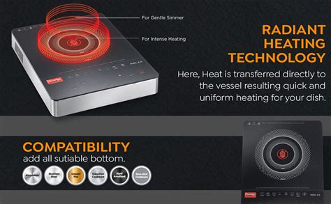 Buy Prestige PIRC 2.0 2000 Watts Infrared Dual Heating Zone Cooktop ...