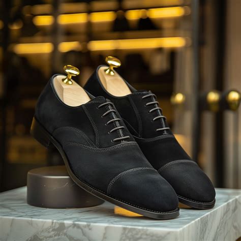 Black Nubuck Leather Amedeo Oxfords – Costoso Italiano
