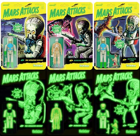 Action Figures Fosforescentes Mars Attacks! ReAction « Blog de Brinquedo