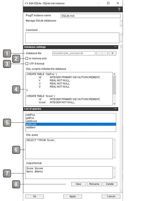 SQLite Script Example 的图像结果