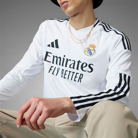 adidas Real Madrid 24/25 Long Sleeve Home Jersey - White | adidas UAE