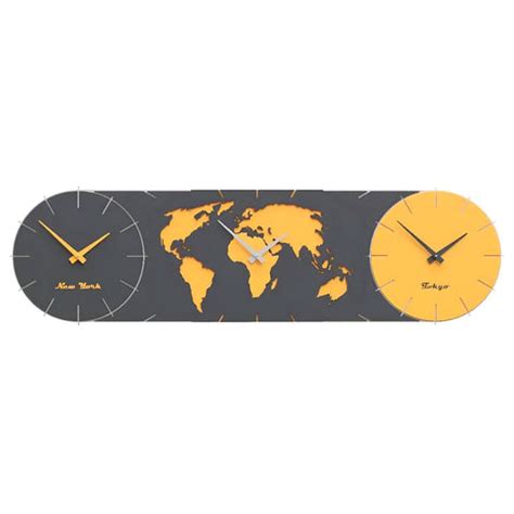 Multi Time Zone Wall Clock - Timeless Atlas – Liora Craft