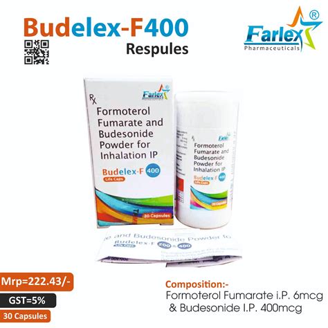 FORMOTEROL FUMARATE I.P. 6 MCG BUDESONIDE I.P. 400 MCG Capsules PCD ...