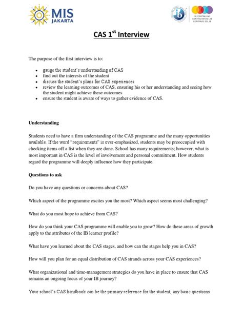 Image result for CAS Interviews