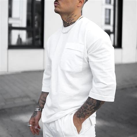 Men's Oversized 2-Piece Co-ord Tracksuit – Pocket Detail & Half Sleeve ...