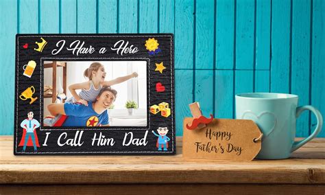 Buy SICOHOME Fathers Day Picture Frame 4x6 Dad Picture Frame Father's ...
