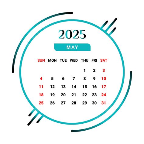 May Calendar 2025 Aesthetic Template