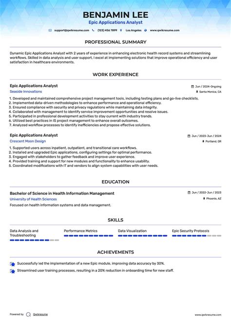 10+ Epic Analyst Resume Samples & Templates for 2025
