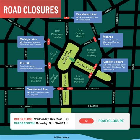 2023 Detroit Tree Lighting Plan Your Visit — Arriving to Downtown - Downtown Detroit Partnership