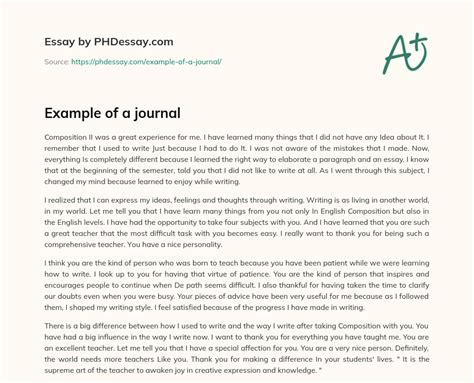 Image result for How to Write Journal Example