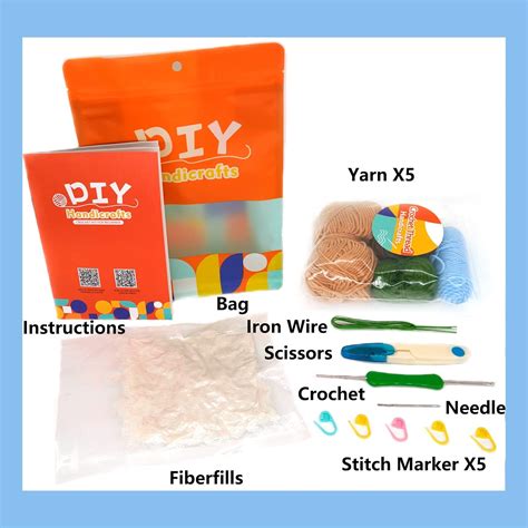 Buy MINMUNJIU Crochet Kit for Beginners, 6 Pcs Potted Flowers Kit for ...