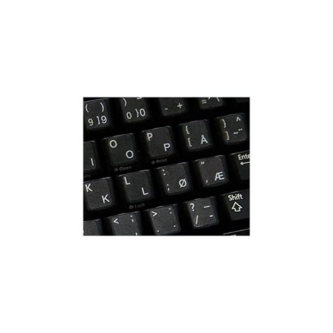 Buy Norwegian Keyboard Decals Transparent Background with White ...