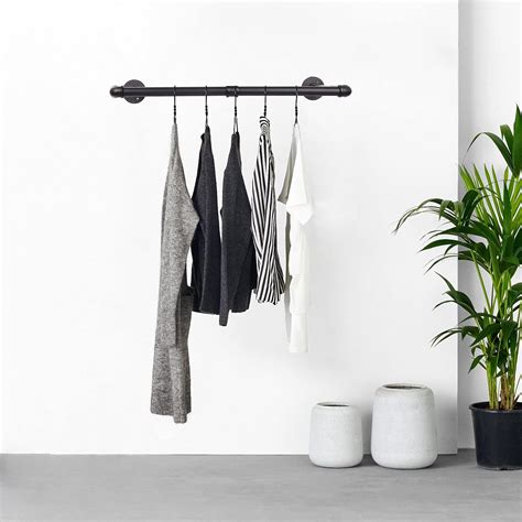 Fobule 36” Industrial Pipe Wall Mounted Clothes Rack with India | Ubuy