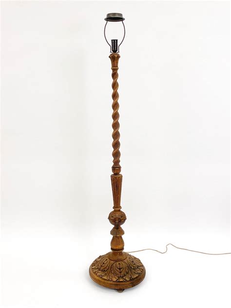 Danish Oak Arts & Crafts Floor Lamp Auction