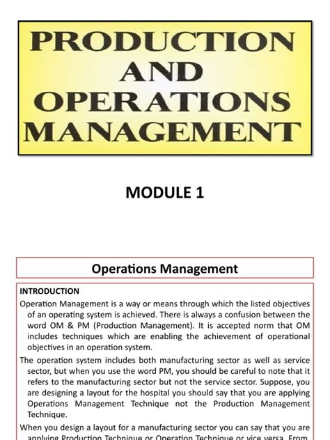 Operations Management Module 的图像结果