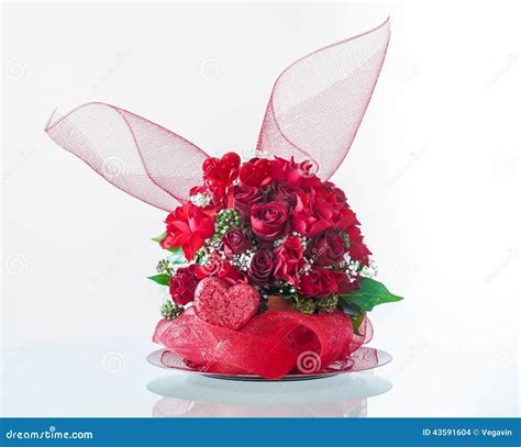 Valentine S Day Flower Arrangement Stock Photo - Image of floristics ...