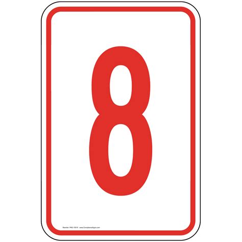 Image result for Number 8 Sign
