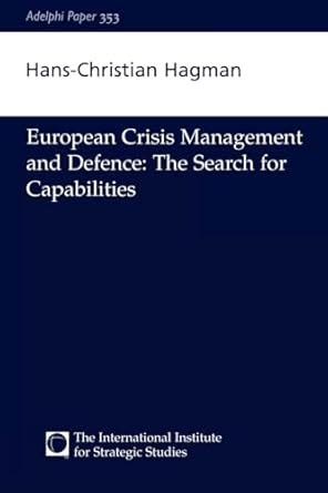 Buy European Crisis-Management and Defence: The Search for Capabilities ...