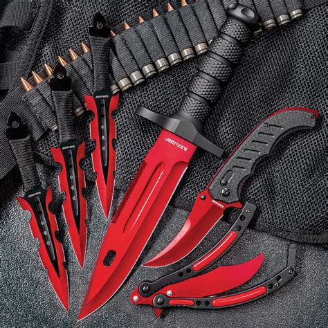 Black Legion Red Fury Knife Set - Stainless Steel Blades, Heavy-Duty ...