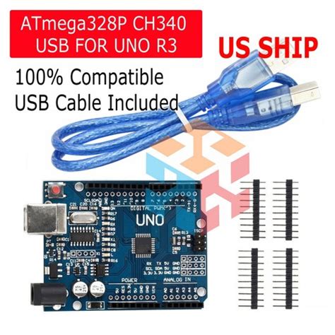 Arduino Uno R3 CH340G Microcontroller Board Kit India | Ubuy